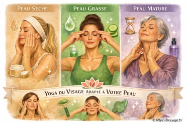 Peau sèche, grasse, mature : comment adapter le yoga du visage à votre type de peau ?