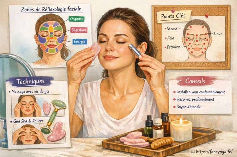 Comment pratiquer la réflexologie faciale à domicile : techniques et conseils pour débutants