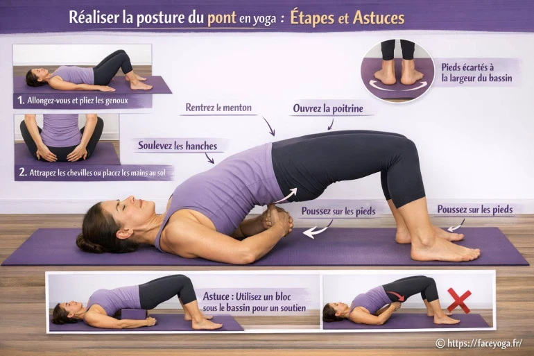 Réaliser la posture du pont en yoga : étapes et astuces pour bien la maîtriser