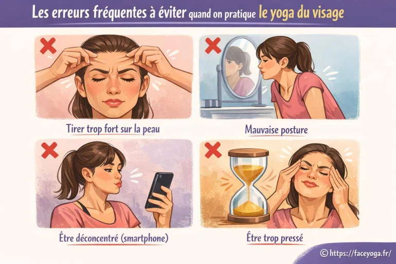 Les erreurs fréquentes à éviter quand on pratique le yoga du visage