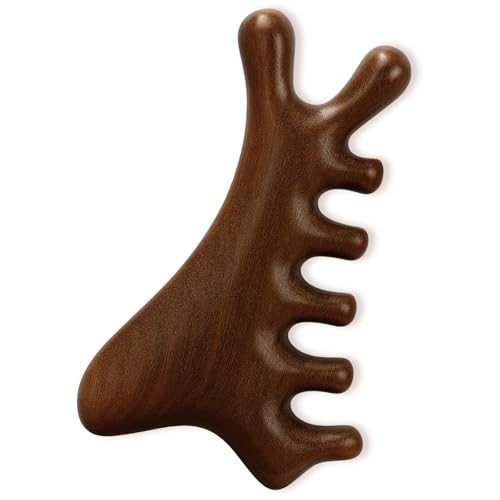 Brvlsoc Outil Gua Sha en bois de santal naturel – Masseur vi