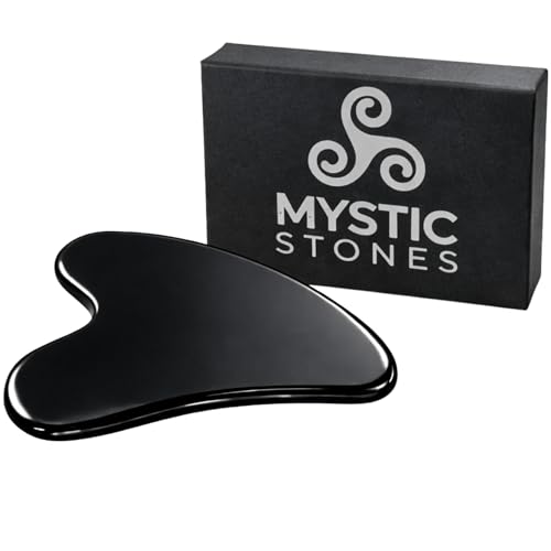 Gua Sha en obsidienne noire naturelle | Accessoire de massag