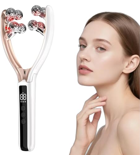 Masseur facial avec rouleau 3D,avec 8 billes de massage et r