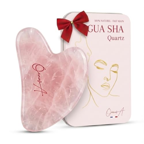 Gua Sha Visage et Corps | Pierre Quartz Rose Premium | Massa