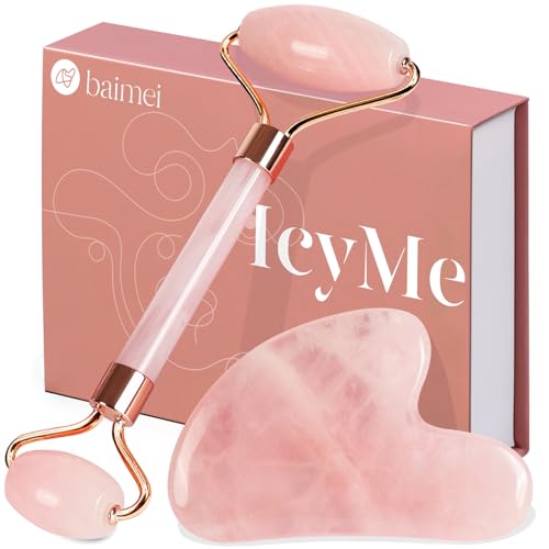 BAIMEI Gua Sha & Rouleau de Jade, Gua Sha Visage, LOutils po